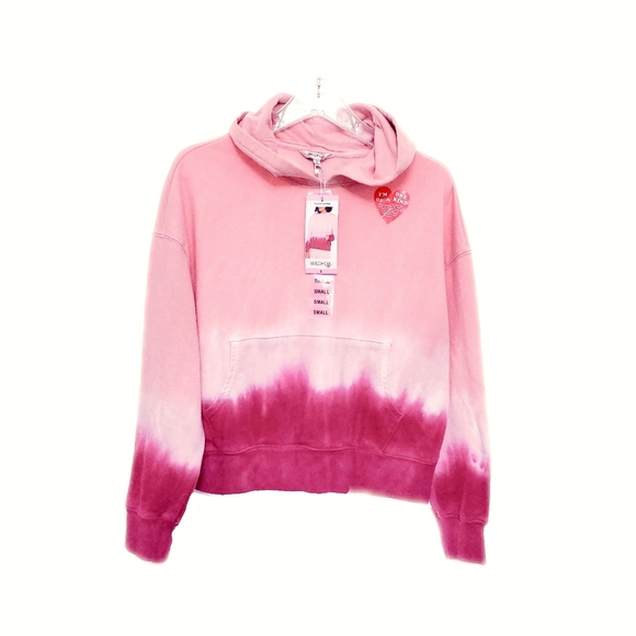 NWT Wildfox Set Womens Pink Gradient Tie Dye Olivia Hoodie & Joggers Set - Picture 6 of 15